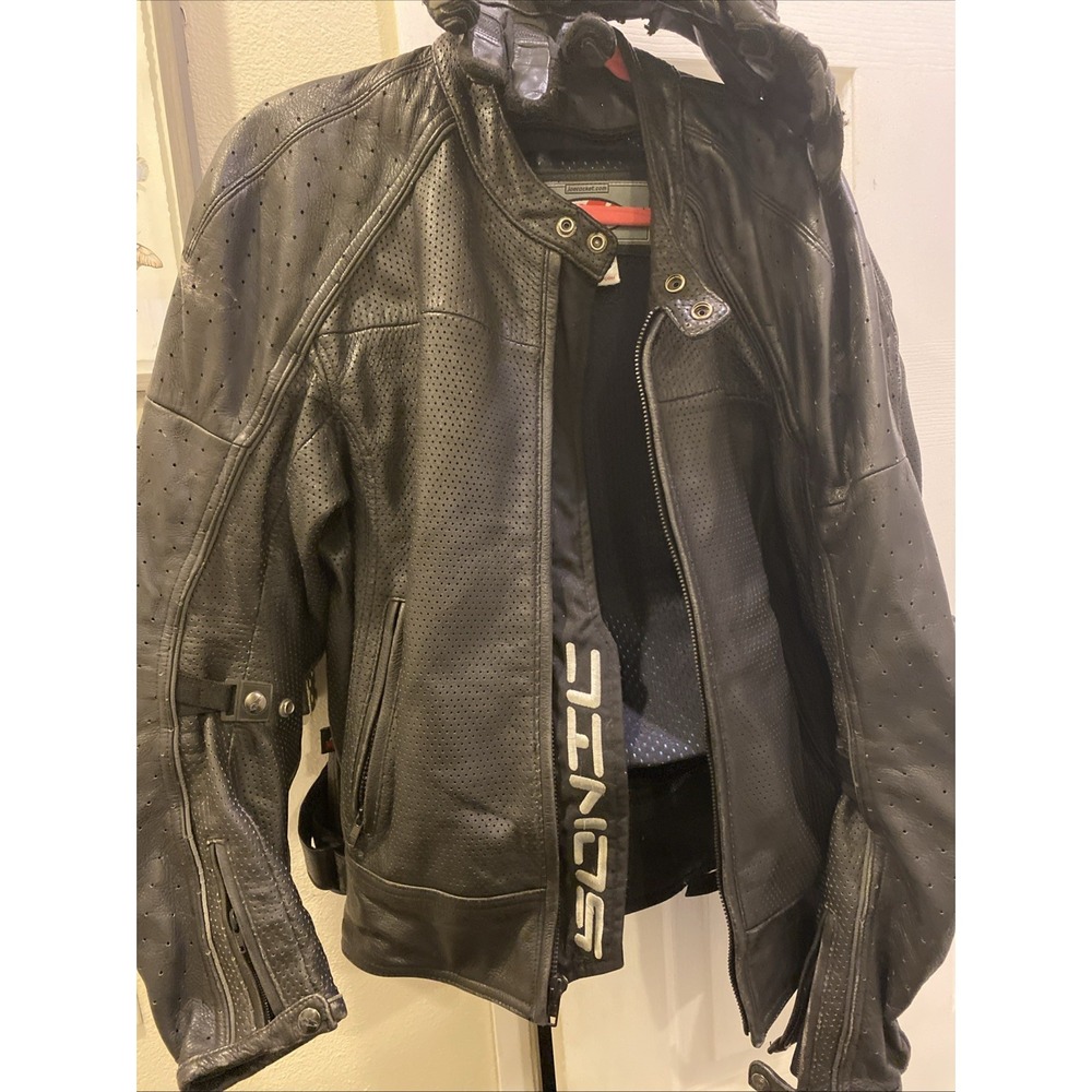 Joe Rocket Phoenix Mesh Motorcycle Jacket Black Size XL Padded Armor With Gloves